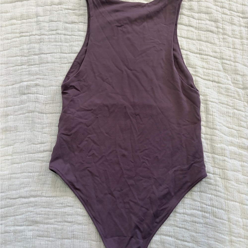 Purple Sleeveless One-Piece Bodysuit